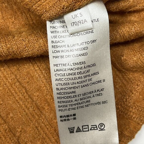 Maeve By Anthropologie omen's Mustard Wrap Top Size Small - Picture 10 of 10